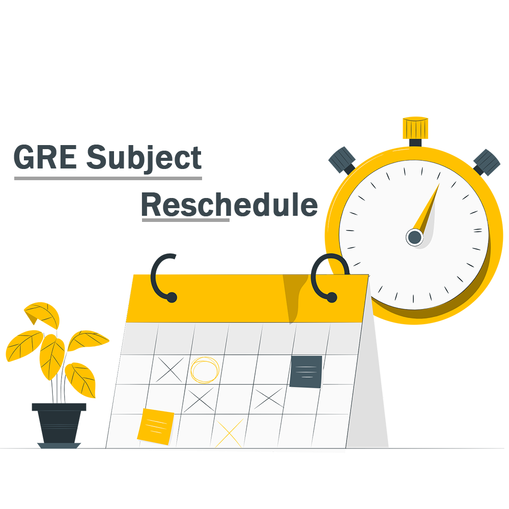 تغییر زمان و مرکز آزمون جی آر ای سابجکت